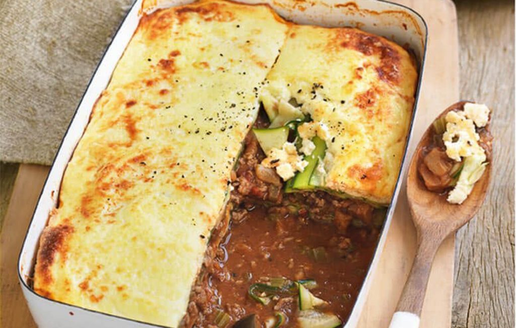 Beef, zucchini and ricotta bake Beef, zucchini and ricotta bake