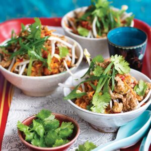 Chinese-style chicken with kumara mash
