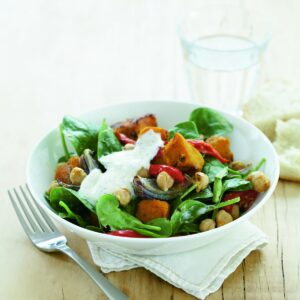 Mediterranean roast vegetable and chickpea salad