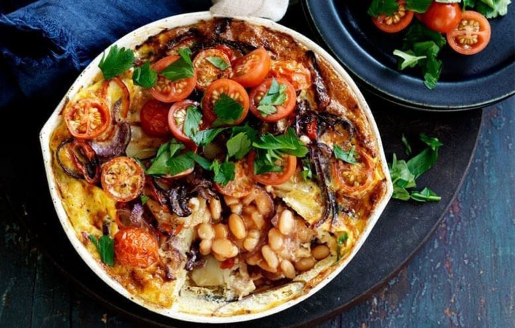Spanish bean omelette Spanish bean omelette