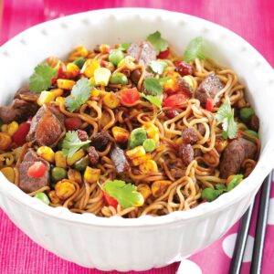 Sultana beef noodle stir-fry