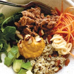Tuna hummus wellness bowl